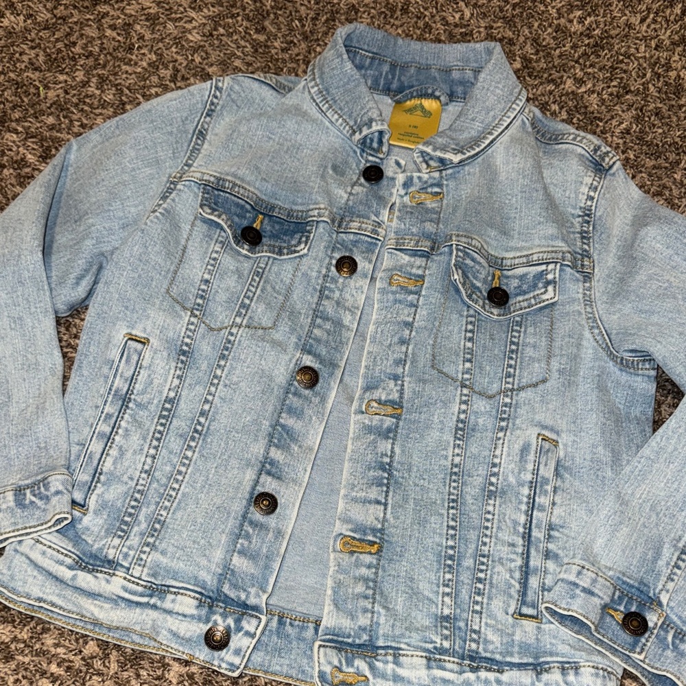 There Abouts Girls S(8) Light Blue Stretch Denim Jacket